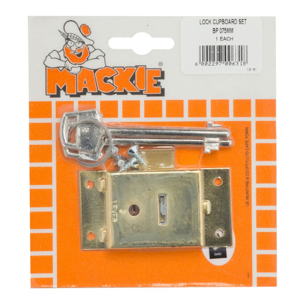 MACKIE Lock Cupboard 75mm Bs 2l 2 Key