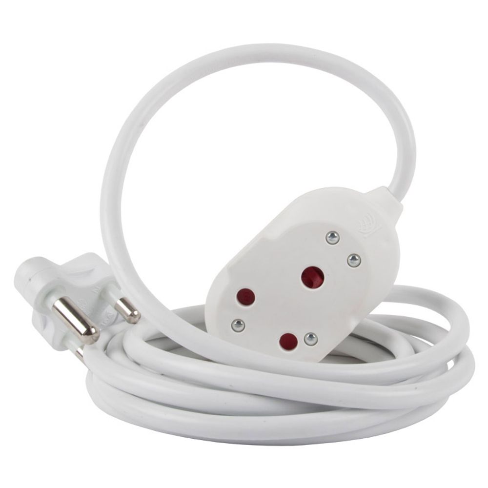 NEXUS Extension Cord White Dbl 10m 1.5mm 16a