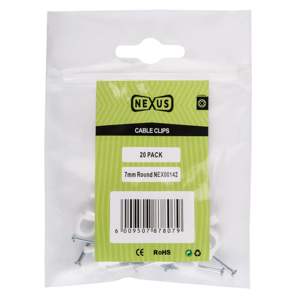 NEXUS CABLE SADDLE ROUND 7MM 20