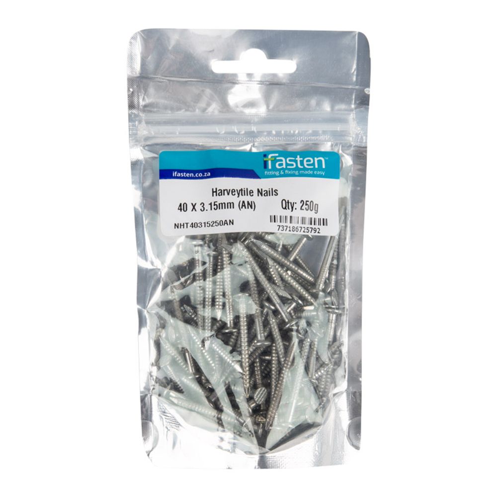 IFASTEN Nail Harvey Tile 40mmx3.15mm 250g Pp