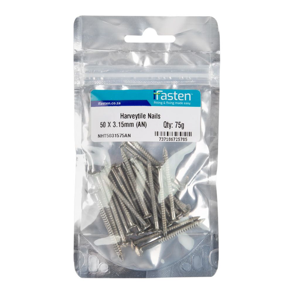 IFASTEN Nail Harvey Tile 50mmx3.15mm 75g Pp