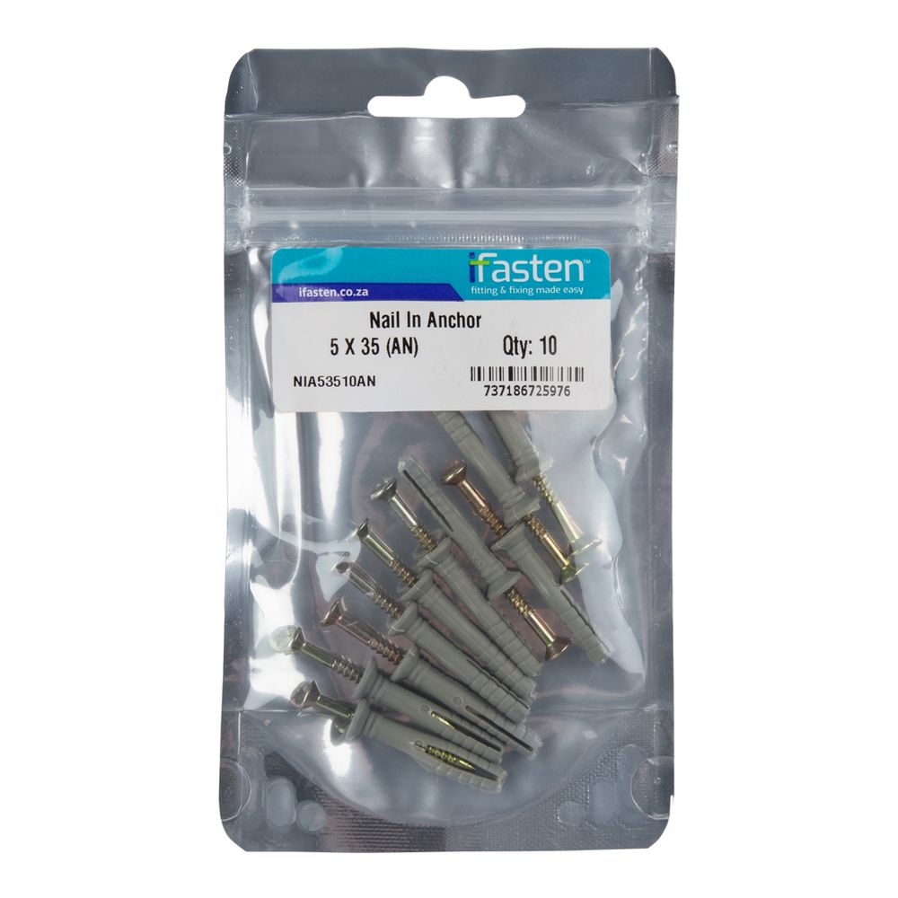 IFASTEN Nail In Anchor 5mmx35mm 10 Pp