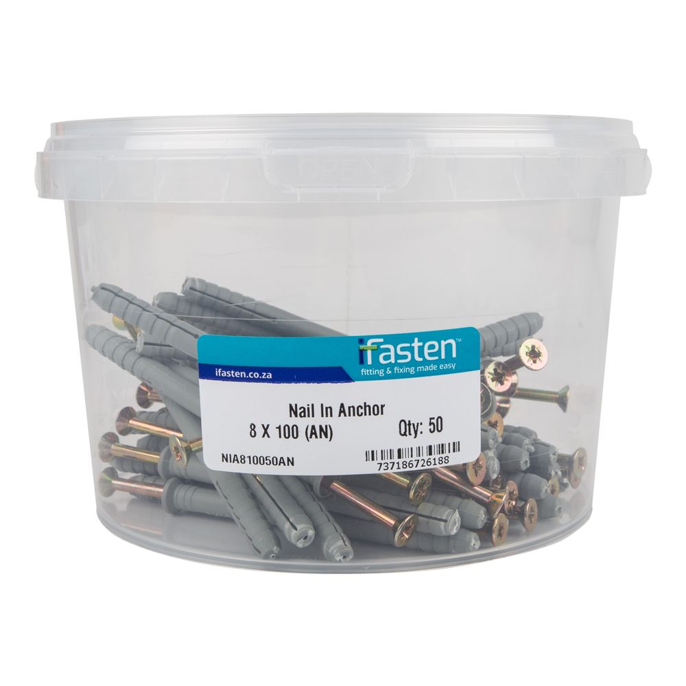 IFASTEN Nail In Anchor 8mmx100mm 50 Pt