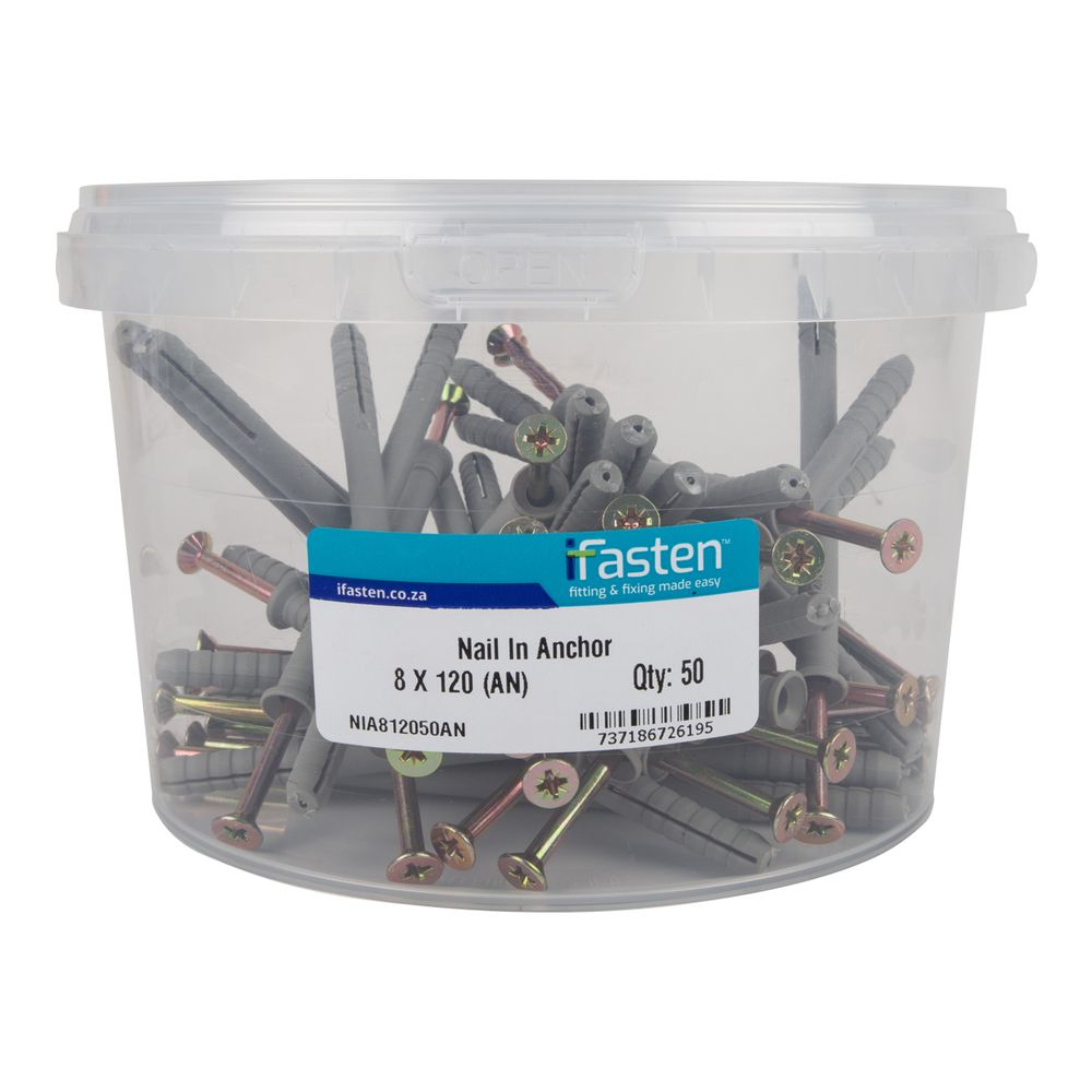 IFASTEN Nail In Anchor 8x120mm 50 Pt