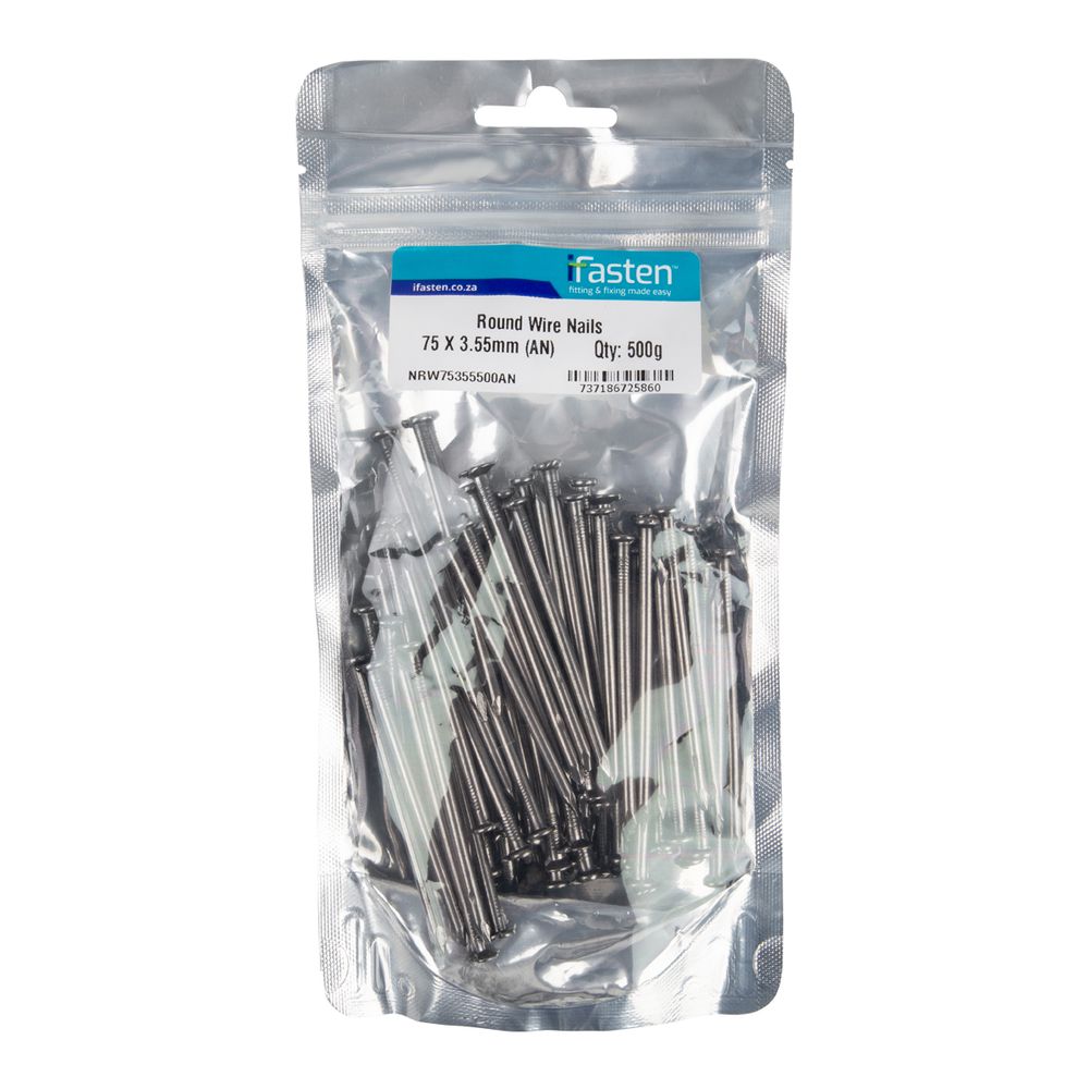 IFASTEN Nail Wire Round 75mmx3.55mm 500g Pp