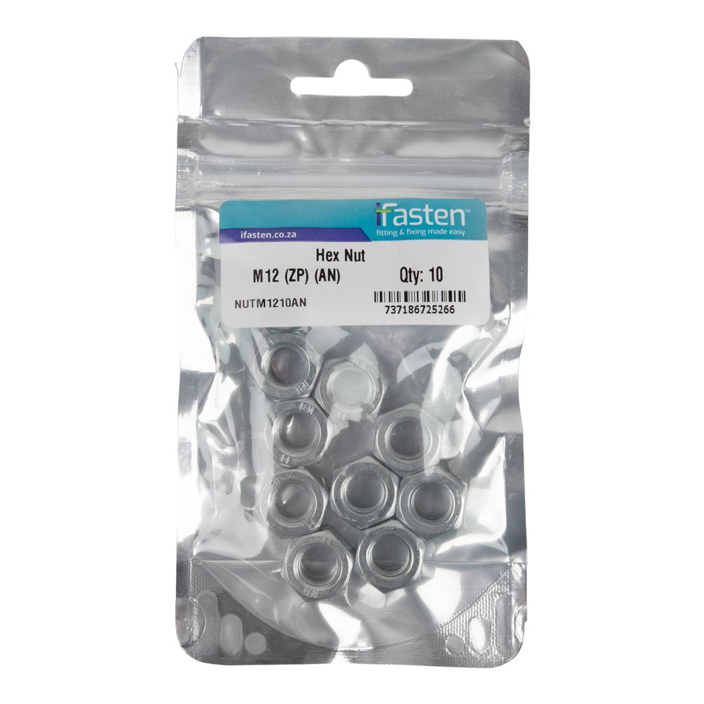 IFASTEN Nut Zp M12 10 Pp
