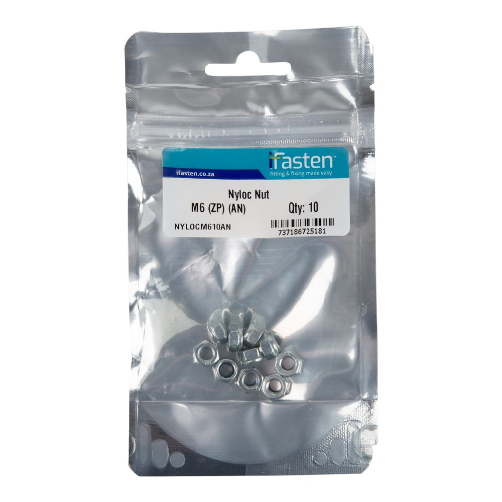 IFASTEN NUT NYLOC ZP M6 10 PP