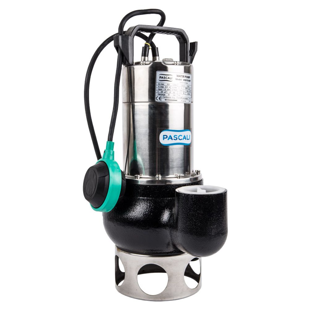 PASCALI Pump Sewage Submers 50mm 0.75kw 230v S/s