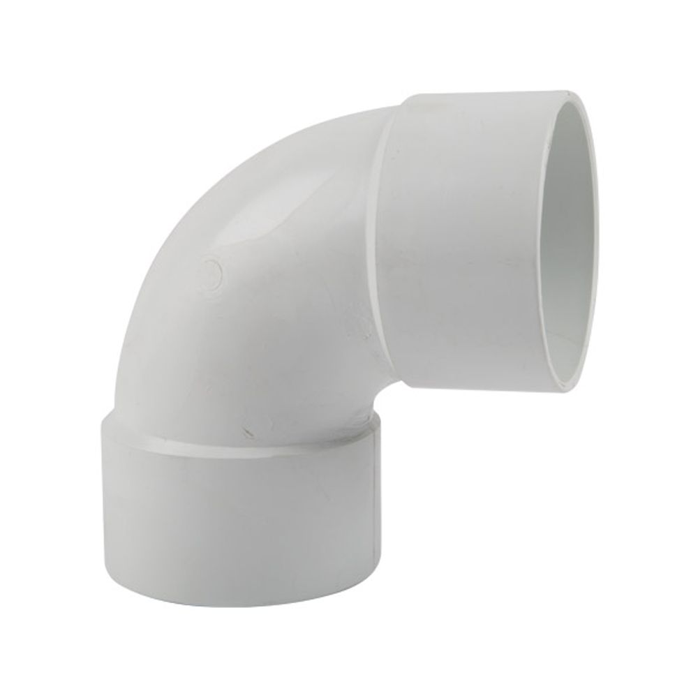 PVC GUTTER ROUND DOWNPIPE BEND 90DEG