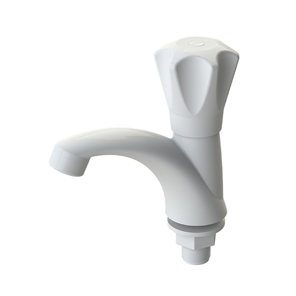 Pro Close Pillar Tap 15mm White