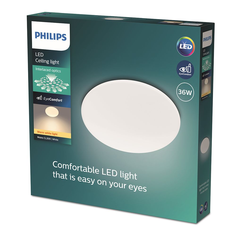 PHILIPS CEILING LIGHT ROUND 36W 27K W/W MOIRE