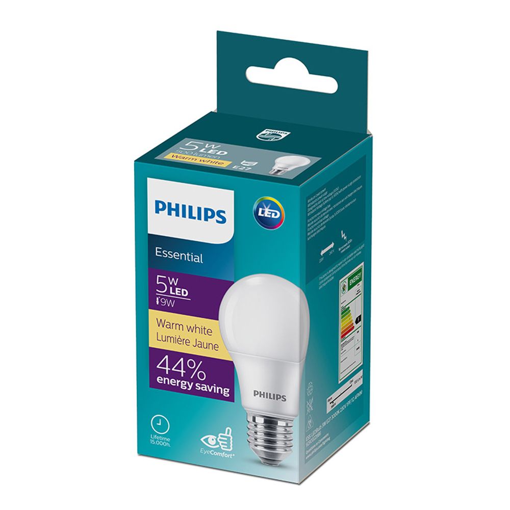 PHILIPS GLOBE LED 5W SCREW TYPE WARM WHITE