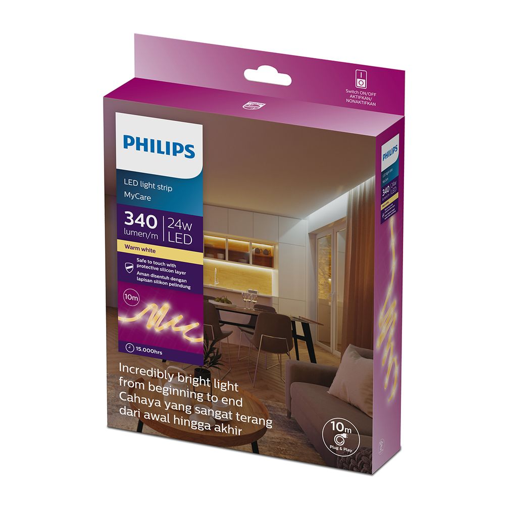 PHILIPS LIGHTSTRIP LED 24W 10M WARM WHITE