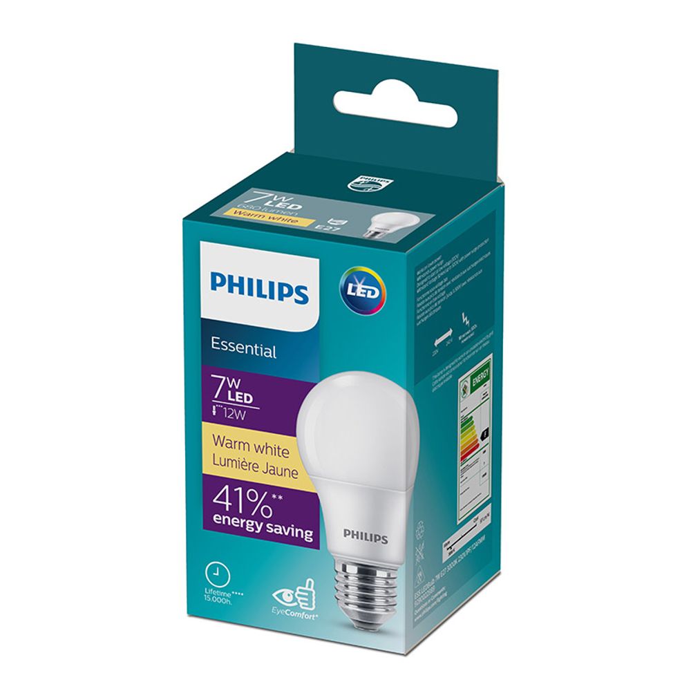 PHILIPS GLOBE LED 7W SCREW TYPE WARM WHITE