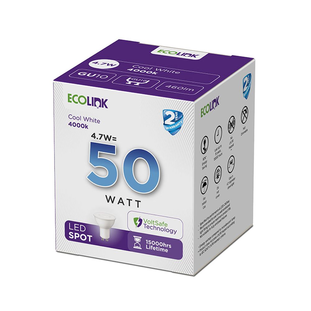 ECOLINK DOWNLIGHT LED 50W GLOBE COOL WHITE