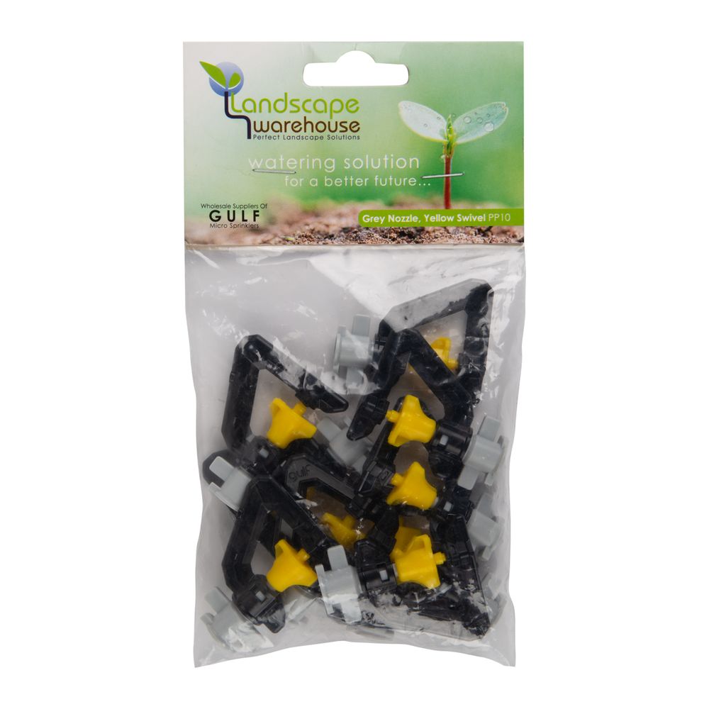 GULF Sprinkler - Yllow Swvel 1m Rad Shrt Ran(10pk)