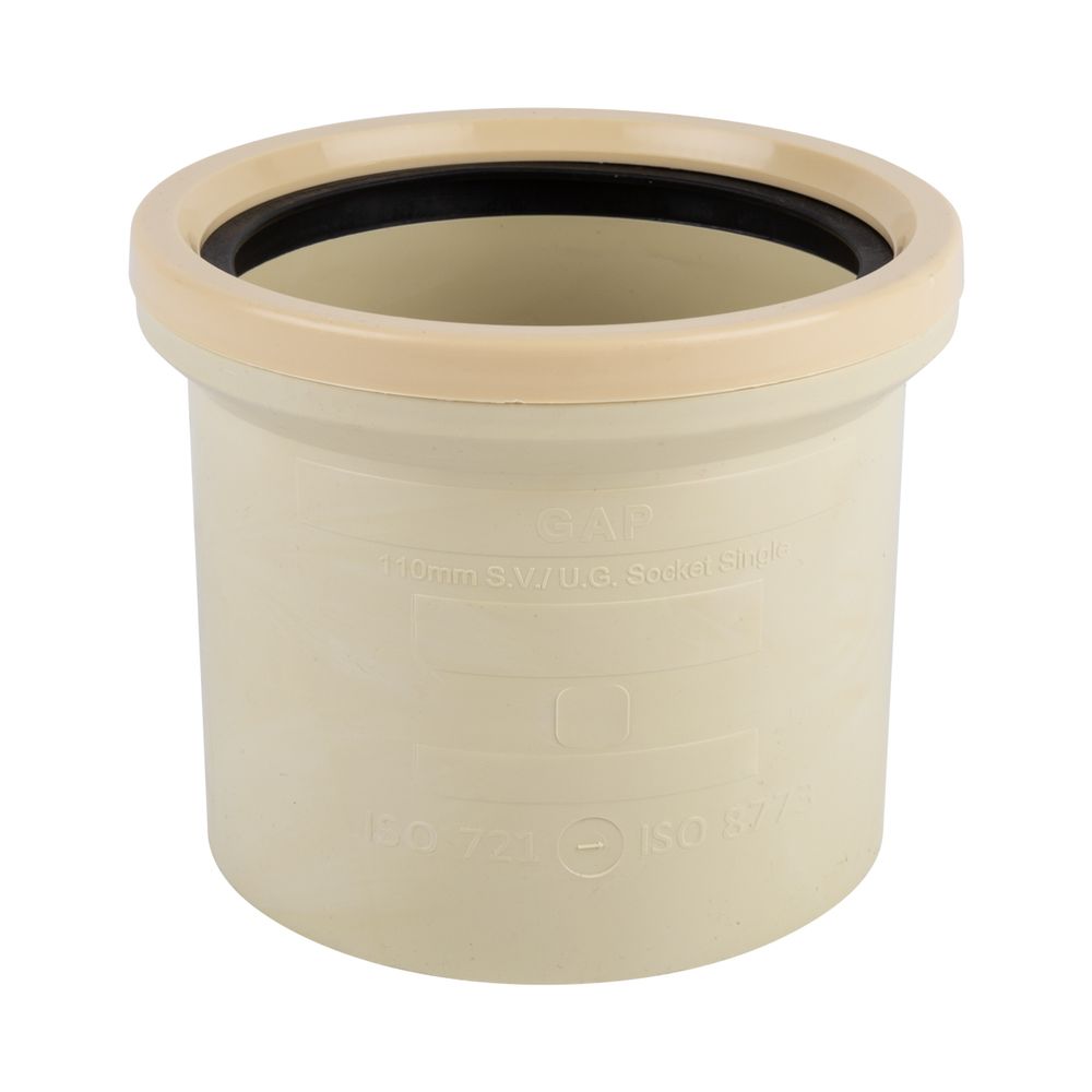 POLYPROP SOCKET UG SOLVENT/RING 110MM SATAS