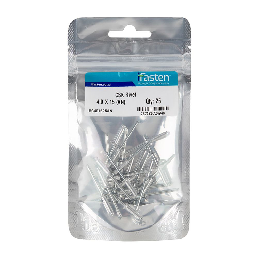 IFASTEN Rivet Csk 4.0mmx15mm 25 Pp