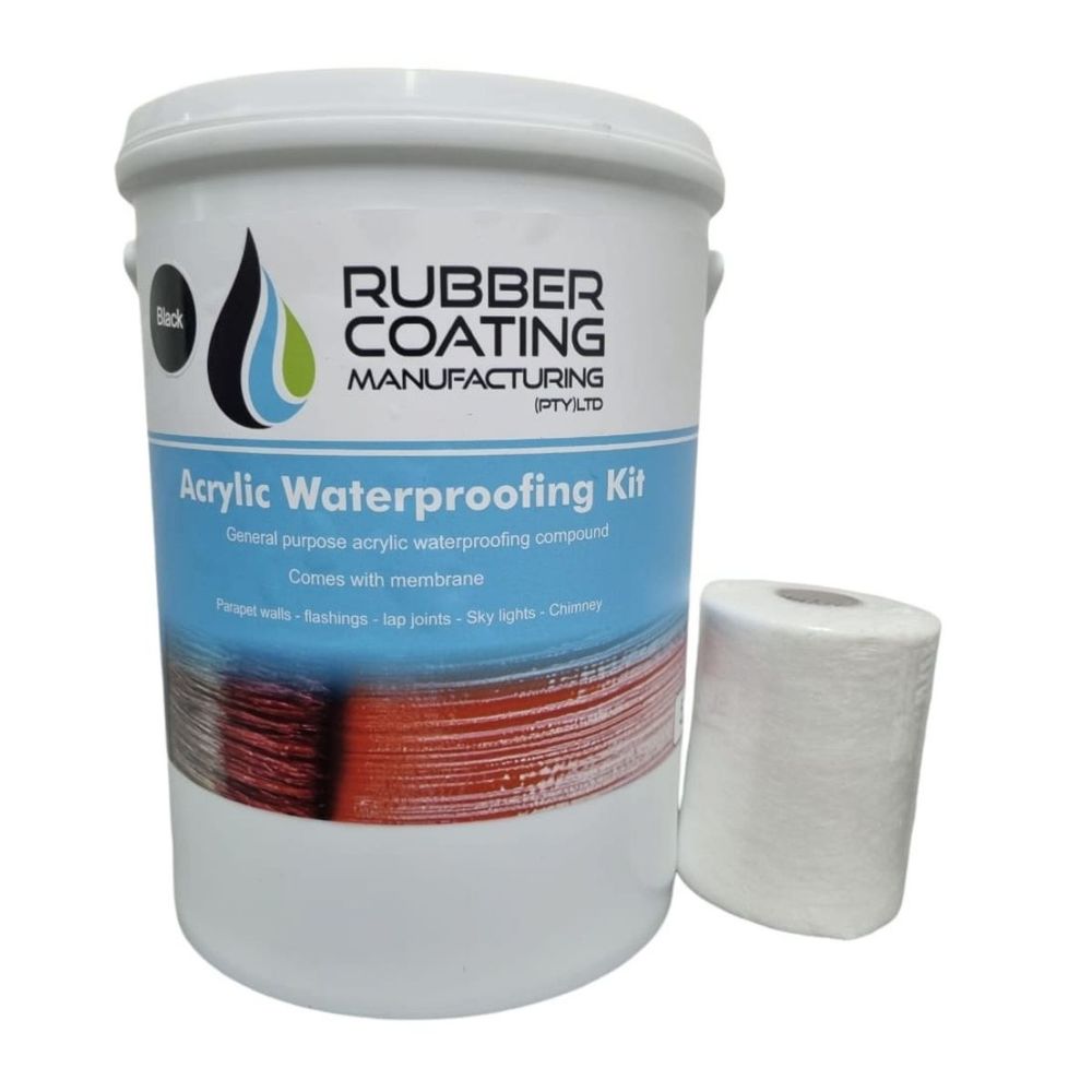 RCM ROOF SEAL KIT ACRYLIC 5L BLACK