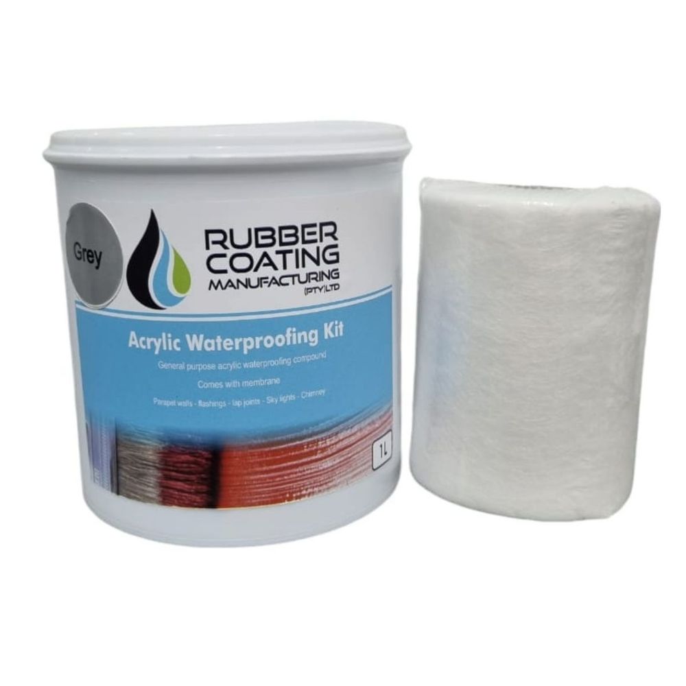 RCM ROOF SEAL KIT ACRYLIC 1L LIGHT GREY