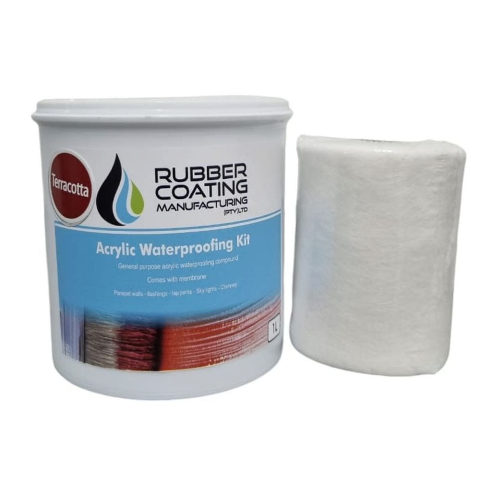 RCM ROOF SEAL KIT ACRYLIC 1L TERRACOTTA