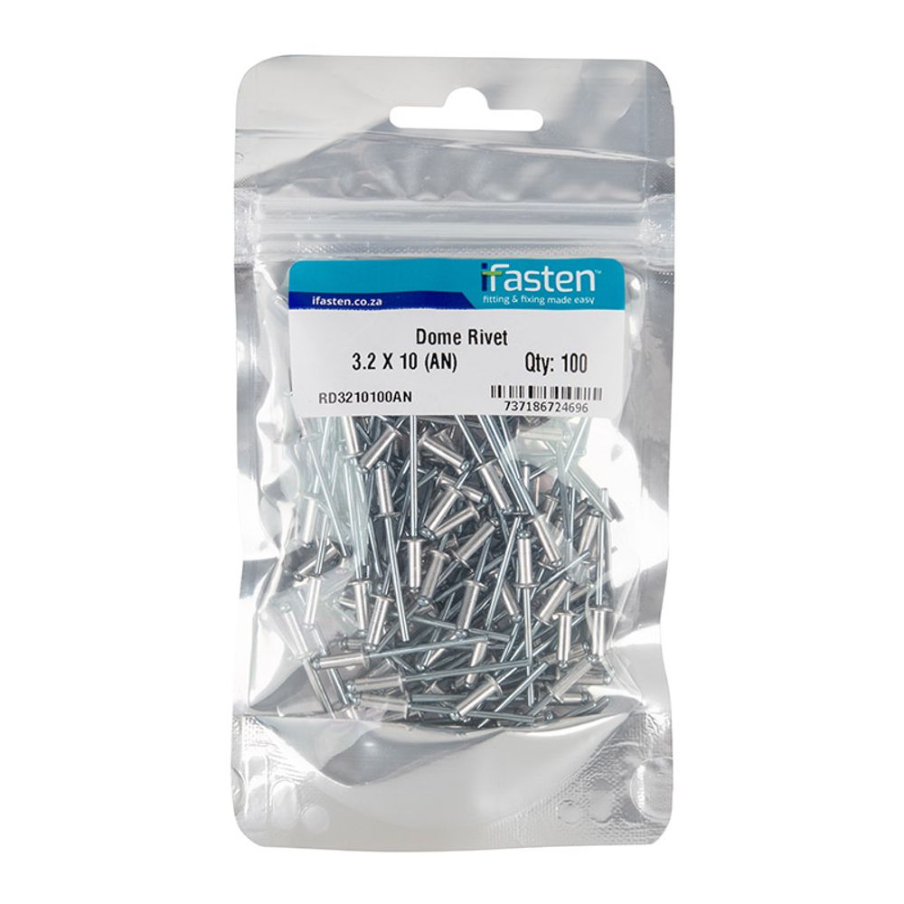 IFASTEN Rivet Dome 3.2mmx10mm 100 Pp