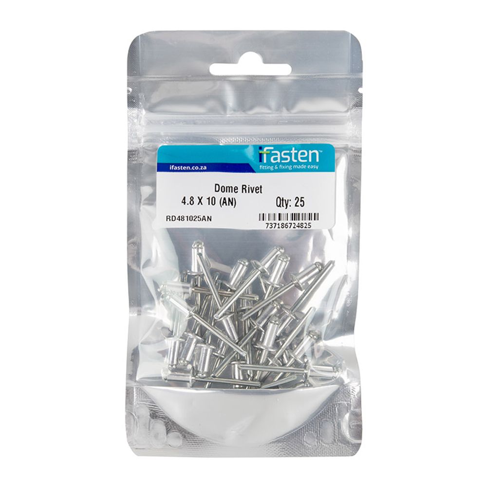 IFASTEN RIVET DOME 4.8MMX10MM 25 PP