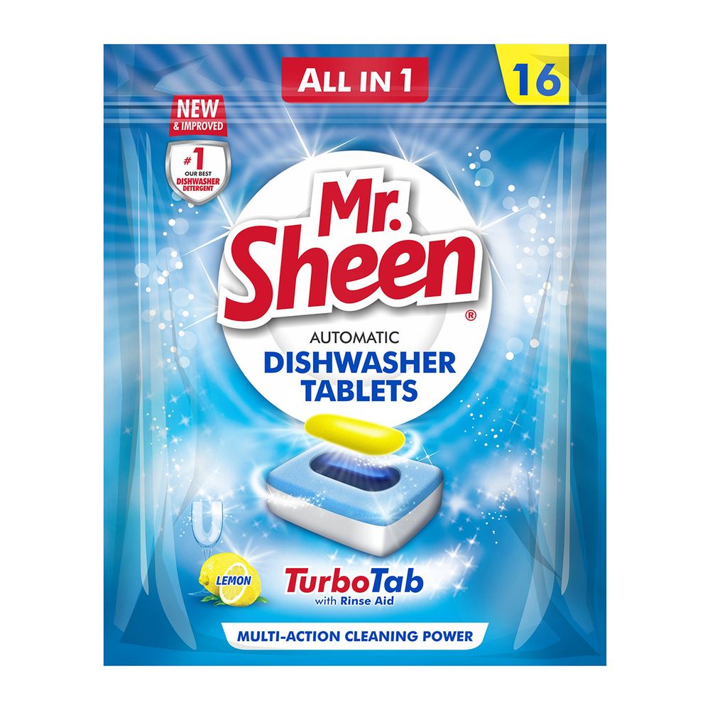 Mr Sheen Dishwasher Automatic Tablets Lemon 16pc
