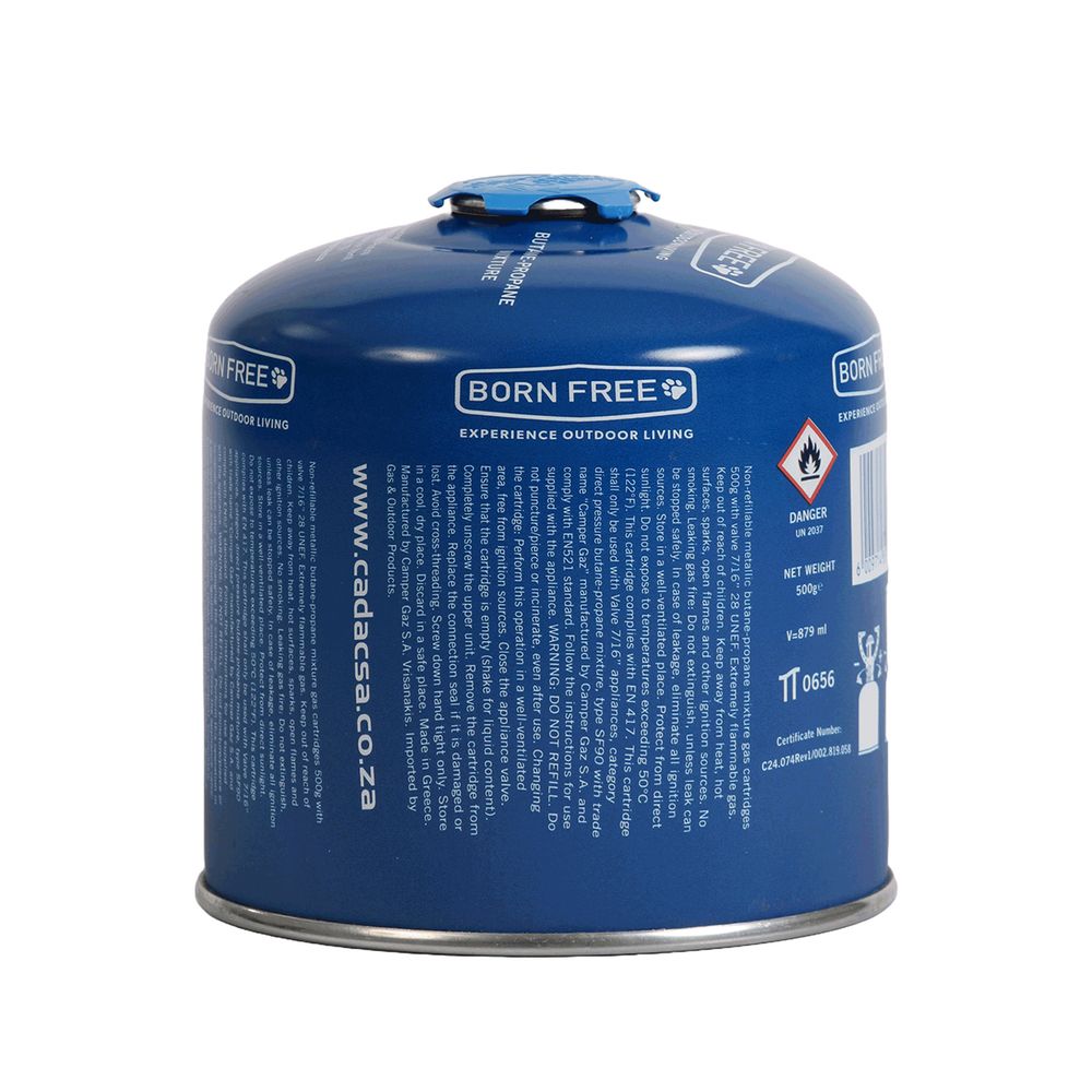 CADAC BORN FREE - 500G RESEALABLE GAS CARTRIDGE