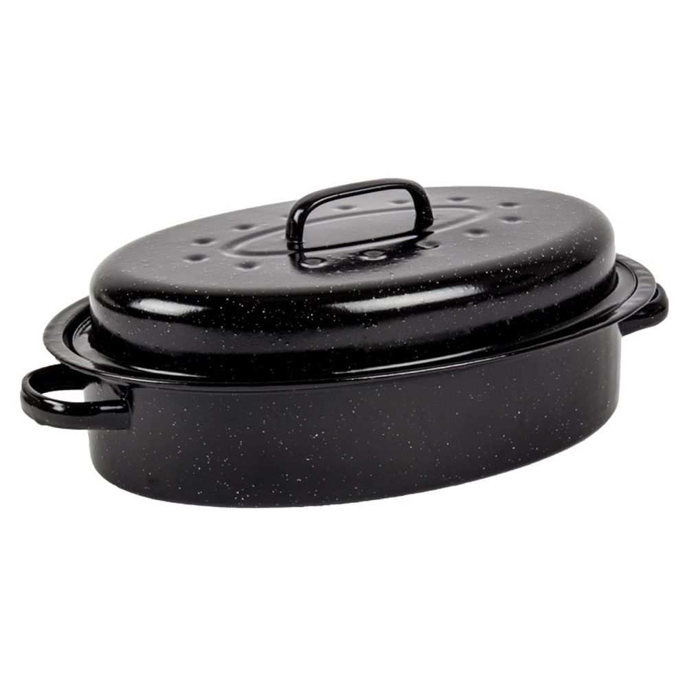 Kaufmann Oval Enamel Coated Pan + Lid 5l
