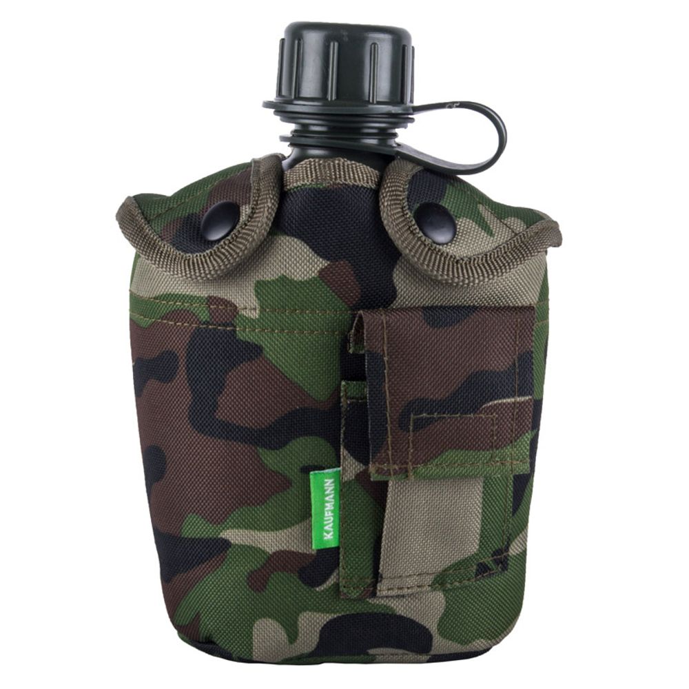 Kaufmann Water Bottle + Camo Cover 1l