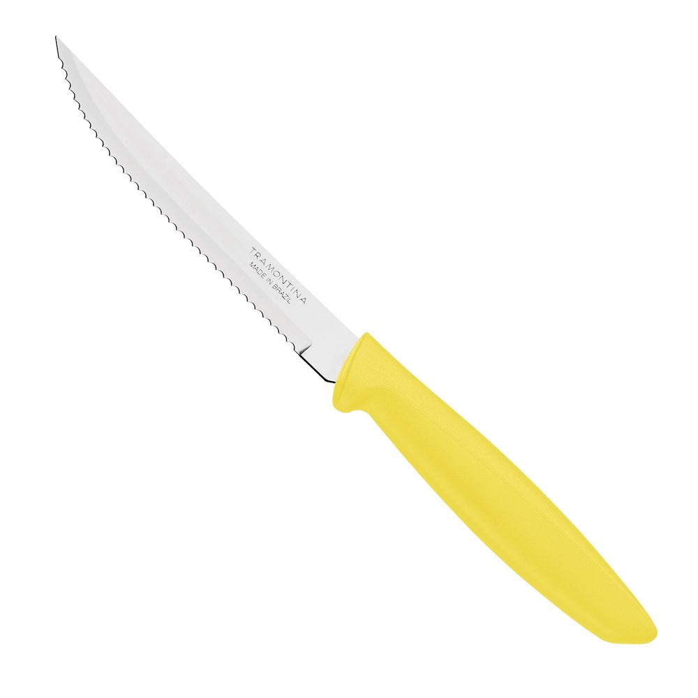 TRAMONTINA PLENUS STEAK KNIFE 13CM SERATED YELLOW