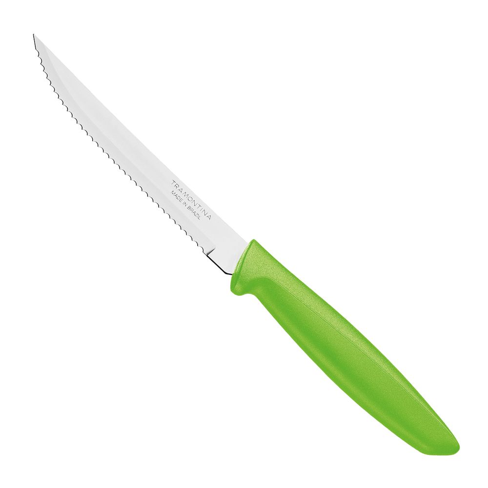 TRAMONTINA PLENUS STEAK KNIFE 13CM SERATED GREEN