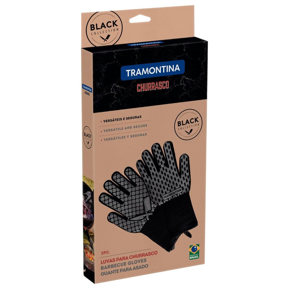 TRAMONTINA 2PCS BRAAI GLOVES CHURRASCO BLACK