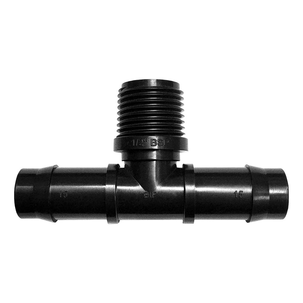 VETPLAST INSERT MALE TEE 15MM X 1/2 IN.