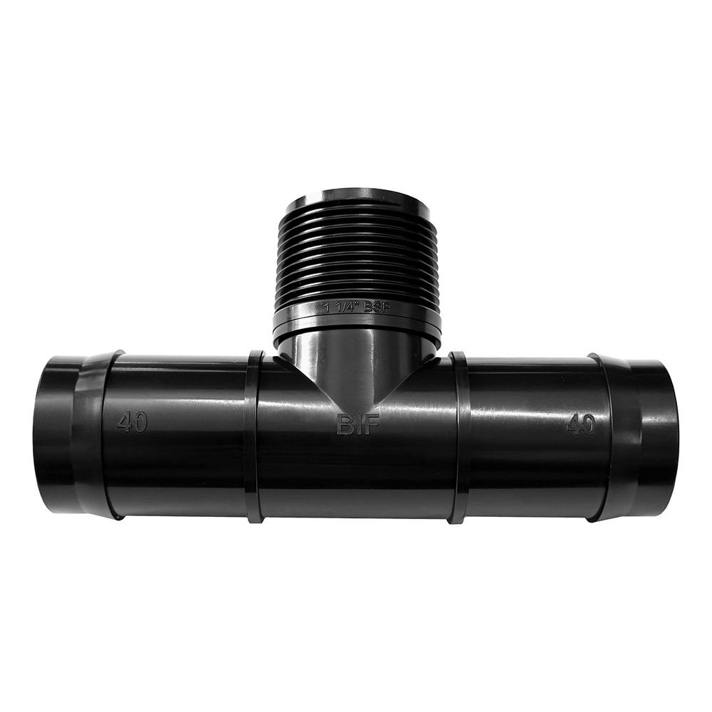 VETPLAST INSERT MALE TEE 40MM X 1 1/4 IN.