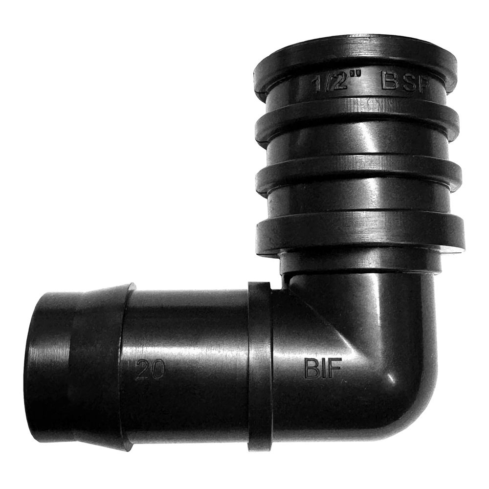 VETPLAST INSERT FEMALE ELBOW 20MM X 1/2 IN.