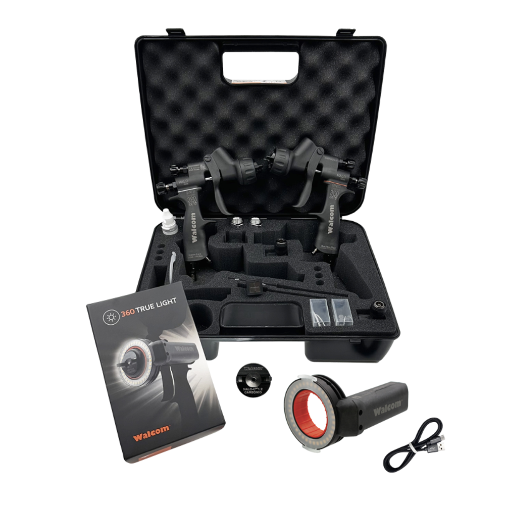 Vtlec13eb13cm13 WALCOM Brighting Kit (incl 2 X Carbonio Guns, 2 X Gauges, 2 X Fixon Paint System Adaptors, 1 X 360 True Light & 1 X Mp Air Cap)