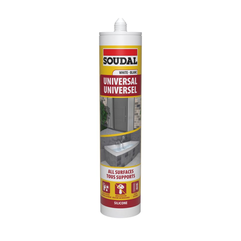 123976 SOUDAL Universal Silicone White 270ml