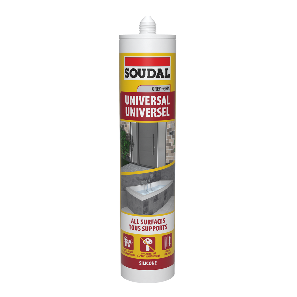 123977 SOUDAL Universal Silicone Grey Sa 270ml