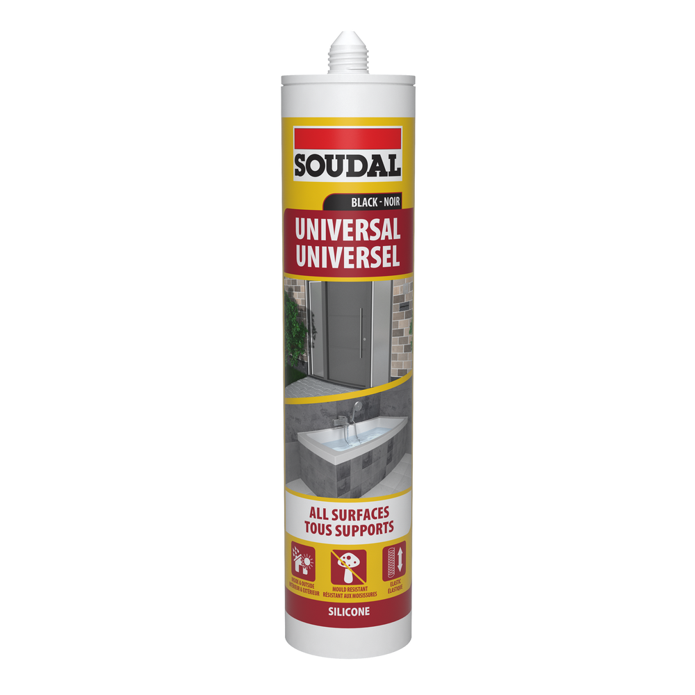 123978 SOUDAL Universal Silicone Black Sa 270ml
