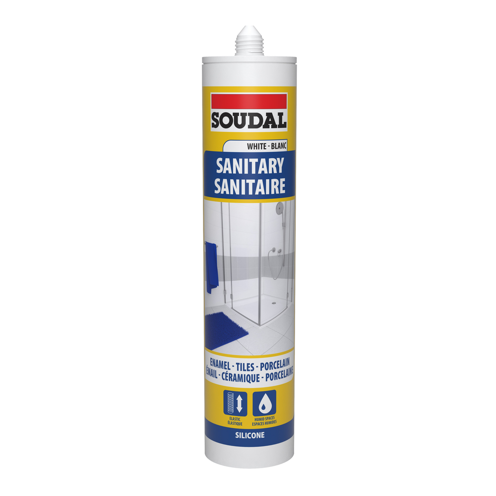 123565 SOUDAL Sa Sanitary Silicone White 270ml
