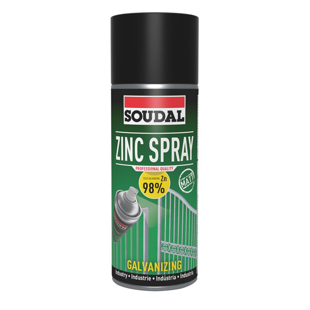 155885 SOUDAL Zinc Spray 400ml Matt Ta