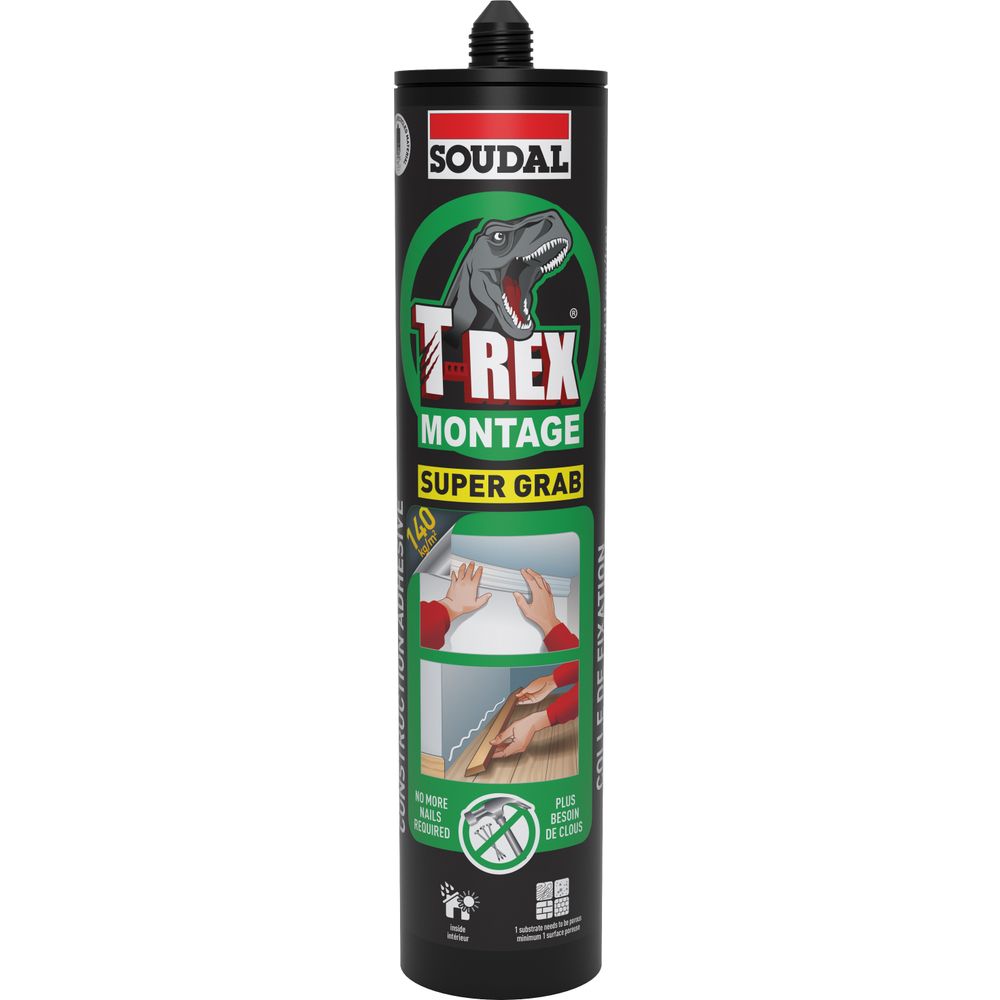 146162 SOUDAL T Rex Montage Super Grab - Solvent Free 350gr