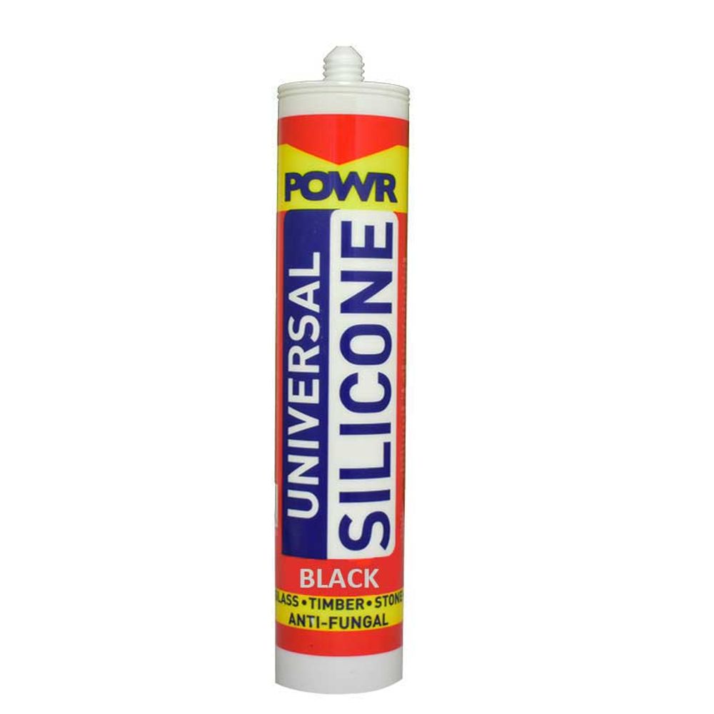 Sealant Silicone POWR Black 260ml Cart