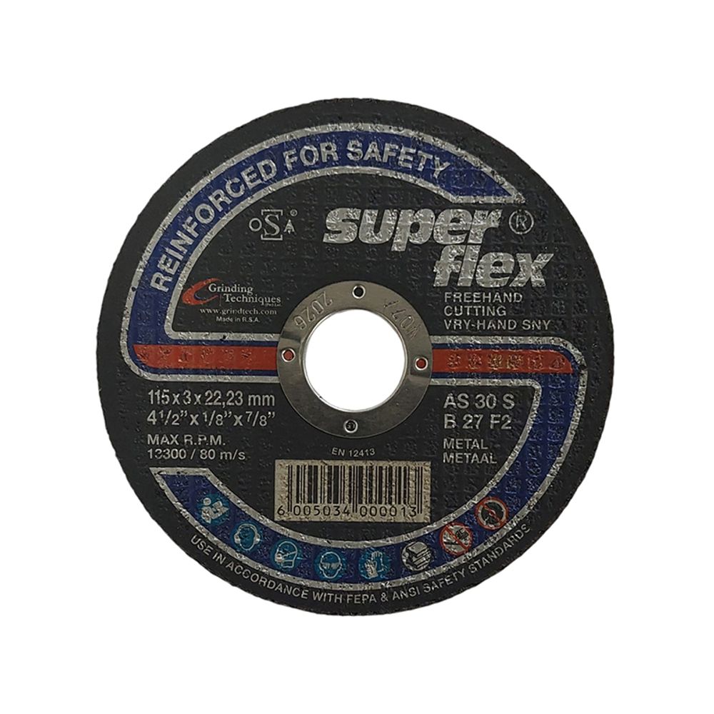 ABRASIVE DISC CUTTING STEEL S/FLEX 115mm*3.0mm*22.2mm