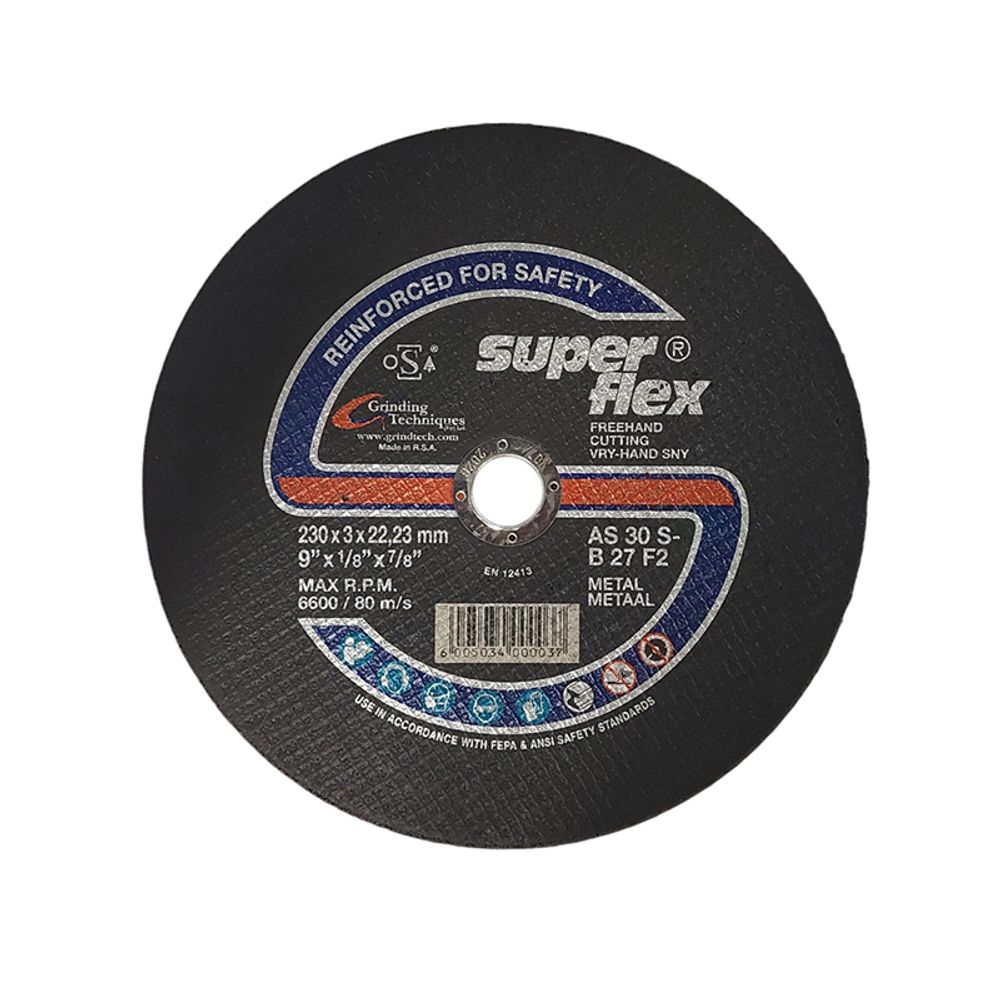 ABRASIVE DISC CUTTING STEEL S/FLEX 230mm*3.0mm*22.2mm