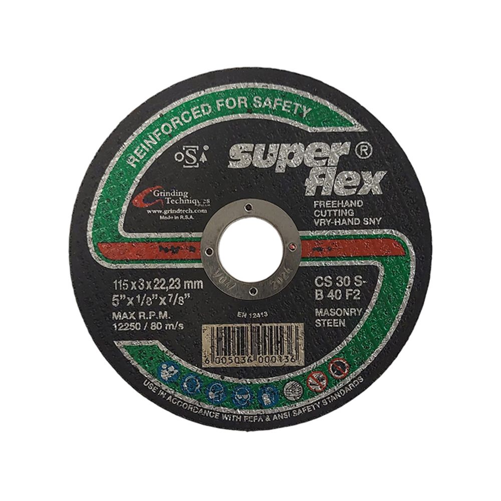 ABRASIVE DISC CUTTING STONE S/FLEX 115mm*3mm*22.2mm