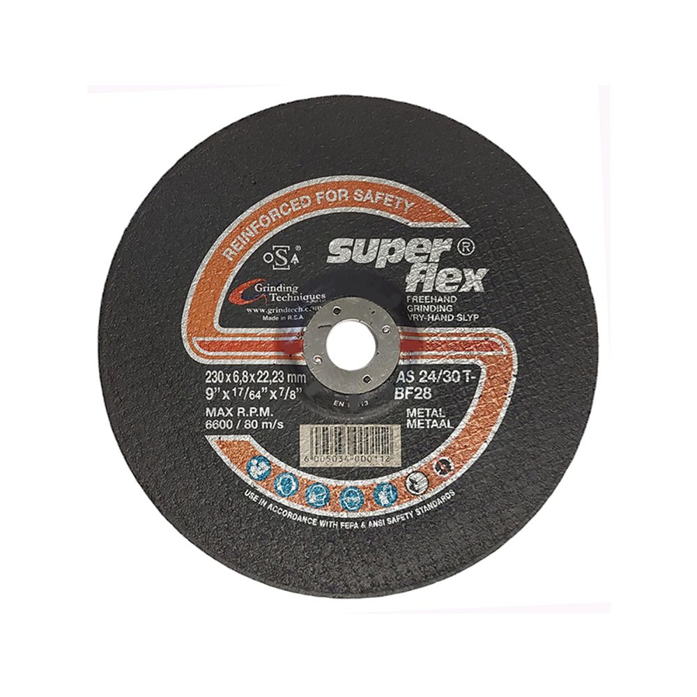 ABRASIVE DISC GRINDING STEELS/FLEX 230mm*6mm*22.2mm