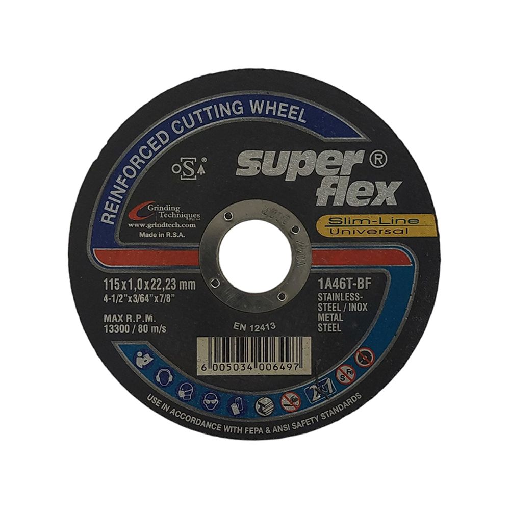 ABRASIVE DISC CUTTING STEEL SLIMLINE S/FLEX 115x1.0x22.2